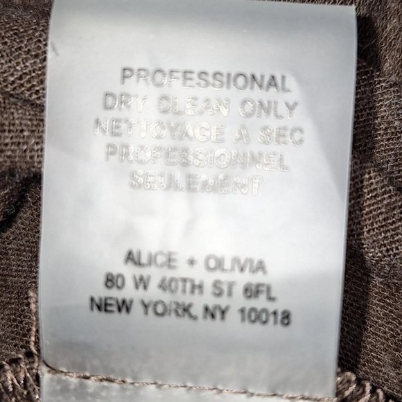 Alice + Olivia Base Sweater Brown Cowl Neck Knit Tunic Long Sleeve Size Small - Picture 7 of 9